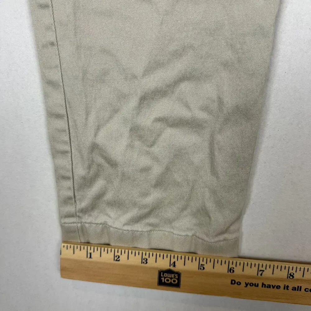J.Crew 484 Chino Pants Mens 32x34 Beige Stretch Slim Fit‎ Mid-Rise Flat Front